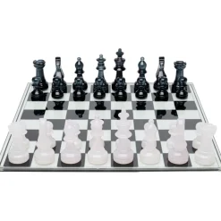 Jeu d échecs Chess transparent 60x60cm>KARE Design Discount