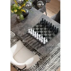 Jeu d échecs Chess transparent 60x60cm>KARE Design Discount