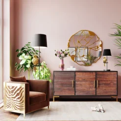Lampadaire Animal Parrot doré 176cm>KARE Design Online