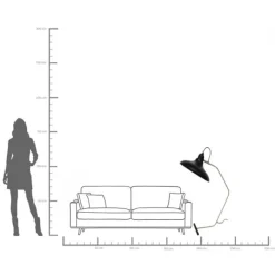 Lampadaire Doro noir 130cm><noscript><img width=