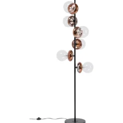 Lampadaire Double Bubble cuivre 165cm><noscript><img width=