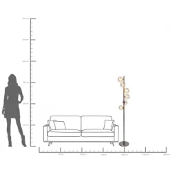 Lampadaire Scala Balls noir 160cm><noscript><img width=