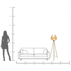 Lampadaire Sphere ambre 146cm><noscript><img width=