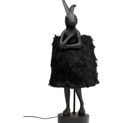 Lampe à poser Animal Rabbit Fur noir/doré 68cm>KARE Design Discount