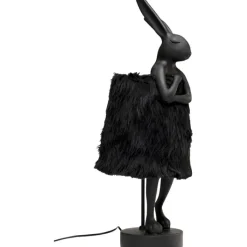 Lampe à poser Animal Rabbit Fur noir/doré 68cm><noscript><img width=