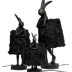 Lampe à poser Animal Rabbit Fur noir/doré 68cm><noscript><img width=