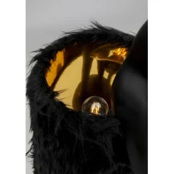 Lampe à poser Animal Rabbit Fur noir/doré 68cm><noscript><img width=