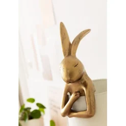 Lampe á poser Animal Rabbit doré/blanc 68cm><noscript><img width=