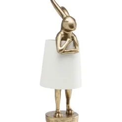 Lampe á poser Animal Rabbit doré/blanc 68cm><noscript><img width=