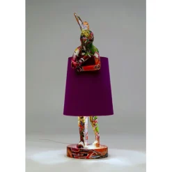 Lampe à poser Animal Rabbit Graffiti/violet 50cm>KARE Design Hot