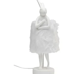 Lampe à poser Animal Rabbit Fur blanc/argenté 50cm>KARE Design Hot