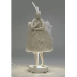 Lampe à poser Animal Rabbit Fur blanc/argenté 50cm>KARE Design Hot