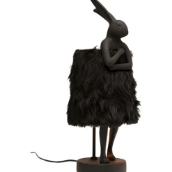 Lampe à poser Animal Rabbit Fur noir/doré 50cm>KARE Design Hot
