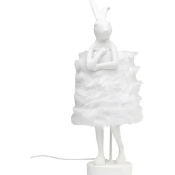 Lampe à poser Animal Rabbit Fur blanc/argenté 68cm>KARE Design Sale