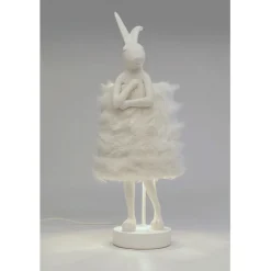 Lampe à poser Animal Rabbit Fur blanc/argenté 68cm>KARE Design Sale