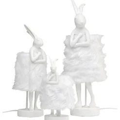 Lampe à poser Animal Rabbit Fur blanc/argenté 68cm><noscript><img width=
