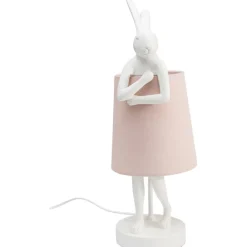 Lampe à poser Animal Rabbit blanc/rose 50cm><noscript><img width=