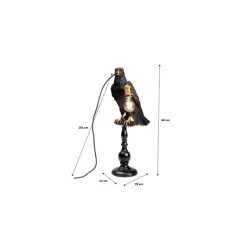 Lampe à poser Animal Sitting Crow noir mat 61cm><noscript><img width=