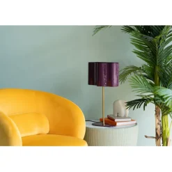 Lampe à poser Cloudy ovale plum 49cm><noscript><img width=