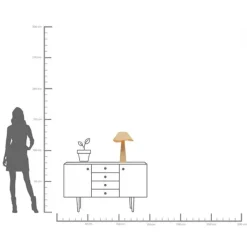 Lampe à poser Cloudy rond écru 49cm><noscript><img width=