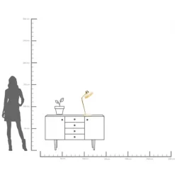 Lampe à poser Demi beige 56cm><noscript><img width=