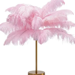Lampe à poser Feather Palm fuchsia 60cm><noscript><img width=