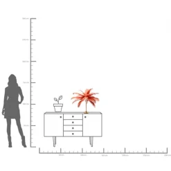 Lampe à poser Feather Palm Rusty Red 60cm><noscript><img width=