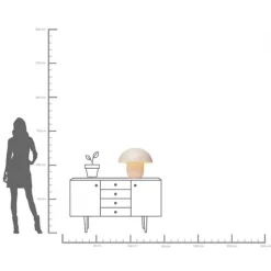 Lampe à poser Mushroom Matt beige 44cm><noscript><img width=