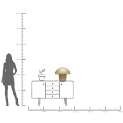 Lampe à poser Mushroom Matt vert clair 44cm><noscript><img width=