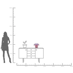 Lampe à poser Mushroom Matt violet 27cm><noscript><img width=
