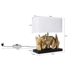 Lampe à poser verticale nature 43cm><noscript><img width=
