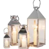 Lanterne Giardino argenté (4/Set)>KARE Design Outlet