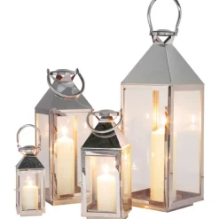 Lanterne Giardino argenté (4/Set)>KARE Design Outlet