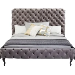 Lit Desire haut gris argenté 180x200cm><noscript><img width=