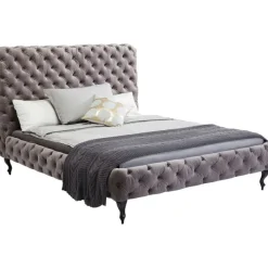 Lit Desire haut gris argenté 180x200cm><noscript><img width=