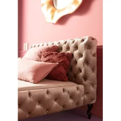 Lit Desire velours écru 160x200cm><noscript><img width=