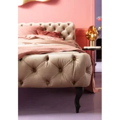 Lit Desire velours écru 160x200cm><noscript><img width=
