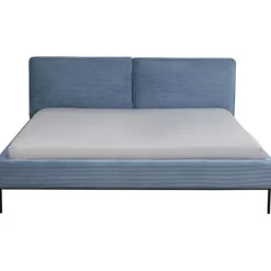 Lit East Side velours côtelé bleu 160x200>KARE Design