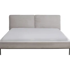 Lit East Side velours côtelé gris 160x200>KARE Design Outlet