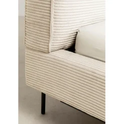 Lit East Side velours côtelé crème 160x200><noscript><img width=