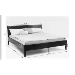 Lit en boix Brooklyn noyer 180x200cm><noscript><img width=