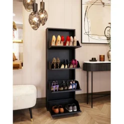 Meuble à chaussures Caruso 4 noir (MO)><noscript><img width=