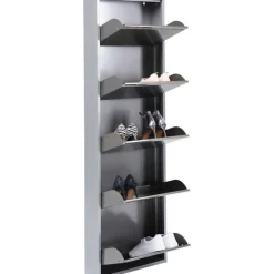 Meuble à chaussures Caruso 5 alu brossé><noscript><img width=
