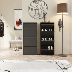 Meuble à chaussures Caruso 3+1 noir (MO)>KARE Design Discount