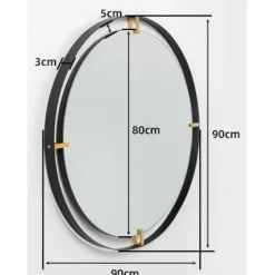 Miroir Betsy Frame métal 90Ø><noscript><img width=