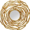 Miroir mural Twiggy doré Ø121cm>KARE Design Discount