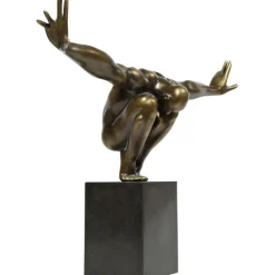 Objet décoratif athlète bronze 75cm><noscript><img width=