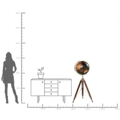 Objet décoratif Globe Earth noir><noscript><img width=