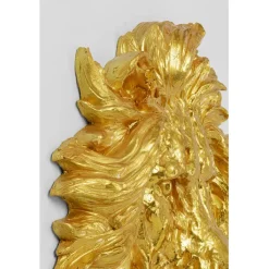 Objet mural Lion Head doré 90x100cm><noscript><img width=
