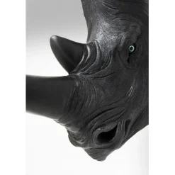 Objet mural Rhino Head antique noir 22x43cm><noscript><img width=